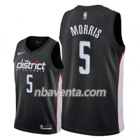 Camiseta Hombre Washington Wizards Markieff Morris 5 2018-19 Nike City Edition Negro Swingman